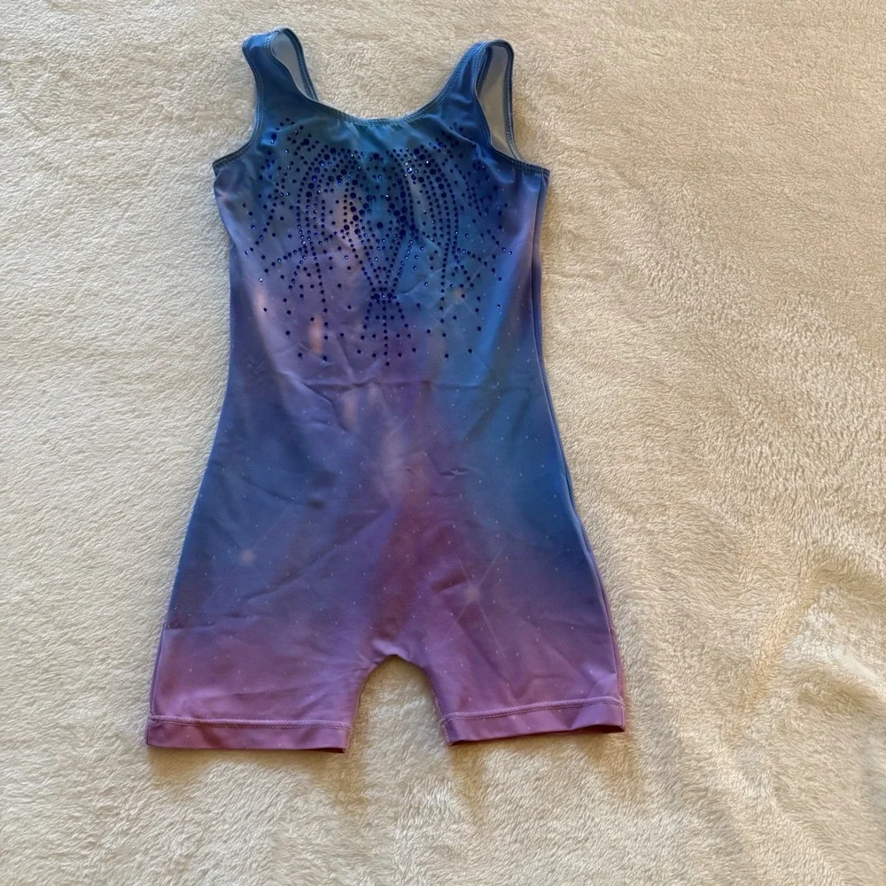 Arshiner‎ Kids Girls Gymnastics Leotard Space Galaxy Mermaid Print Size 130